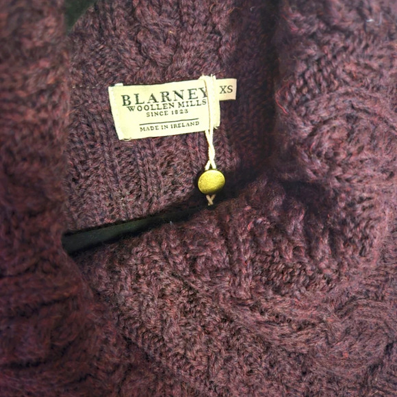 Blarney Woollen Mills Ireland Merino Wool Doublebreasted Knit Peacoat - Picture 5 of 9